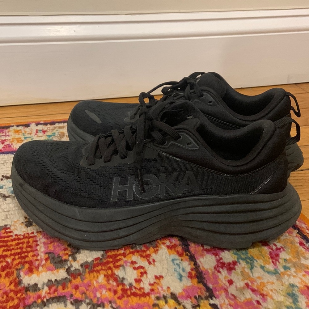 Hokas - all black- like new